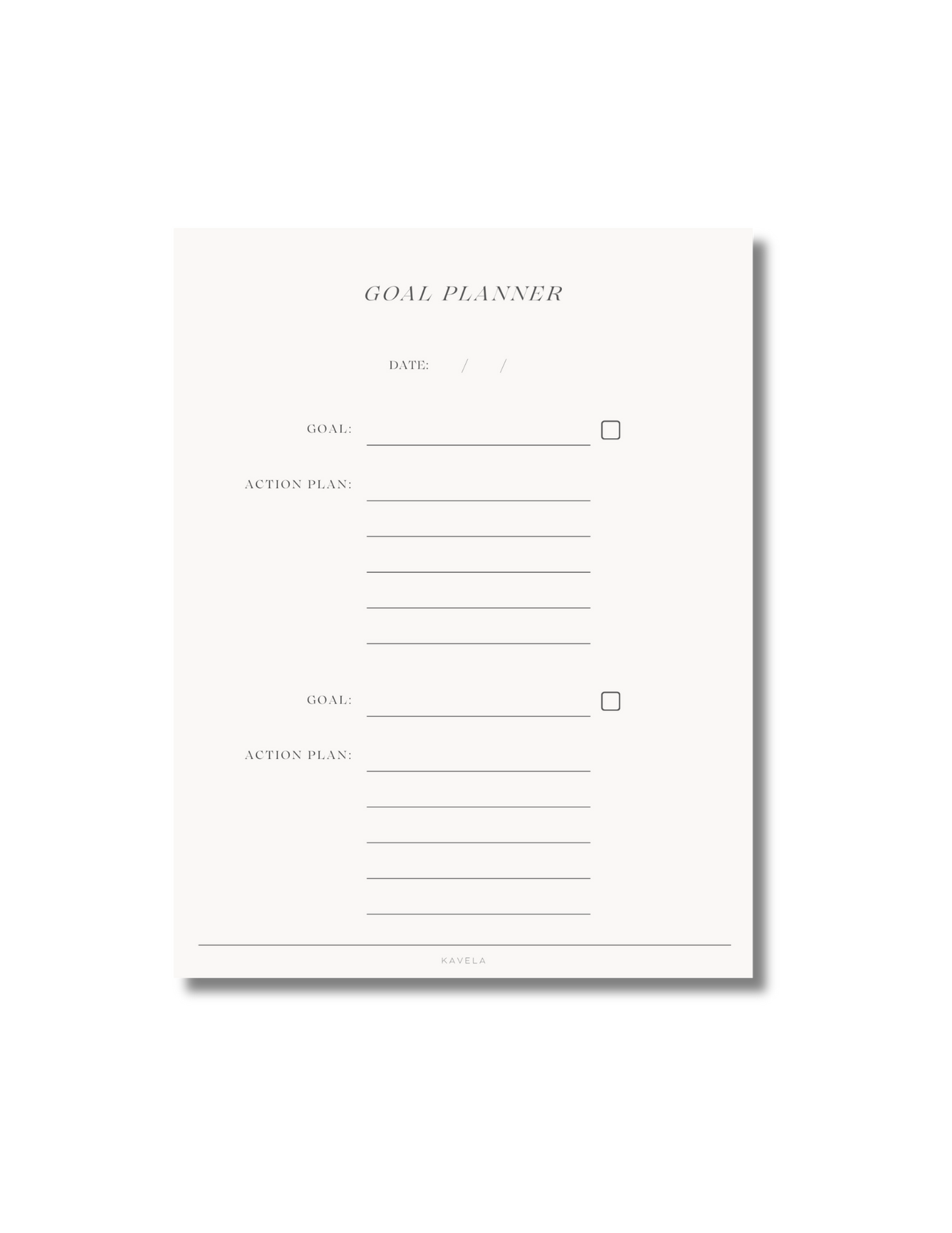 Action Plan Goal Planner