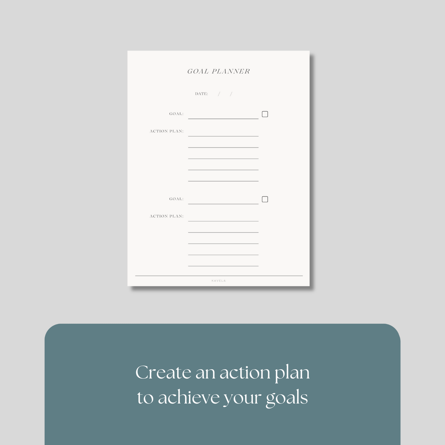 Action Plan Goal Planner